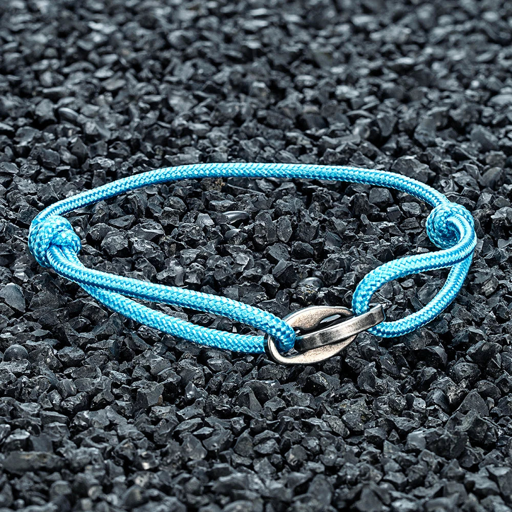 MKENDN Punk Style Surfer Bracelet Men Women Handmade Boho Summer Festival Jewelry Waterproof Cotton Chain Link Bracelet Gift