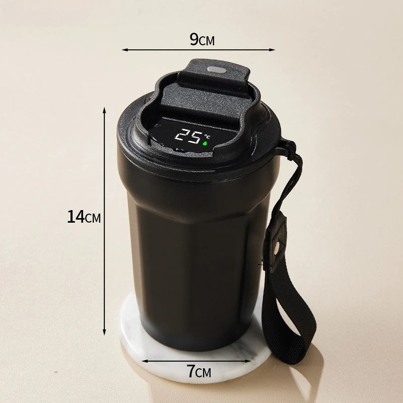 Smart Temp Display Stainless Steel Tumbler Vacuum Insulated Coffee Cup Travel Mug for Tea Thermos Cups Thermal Hot Water Bottle