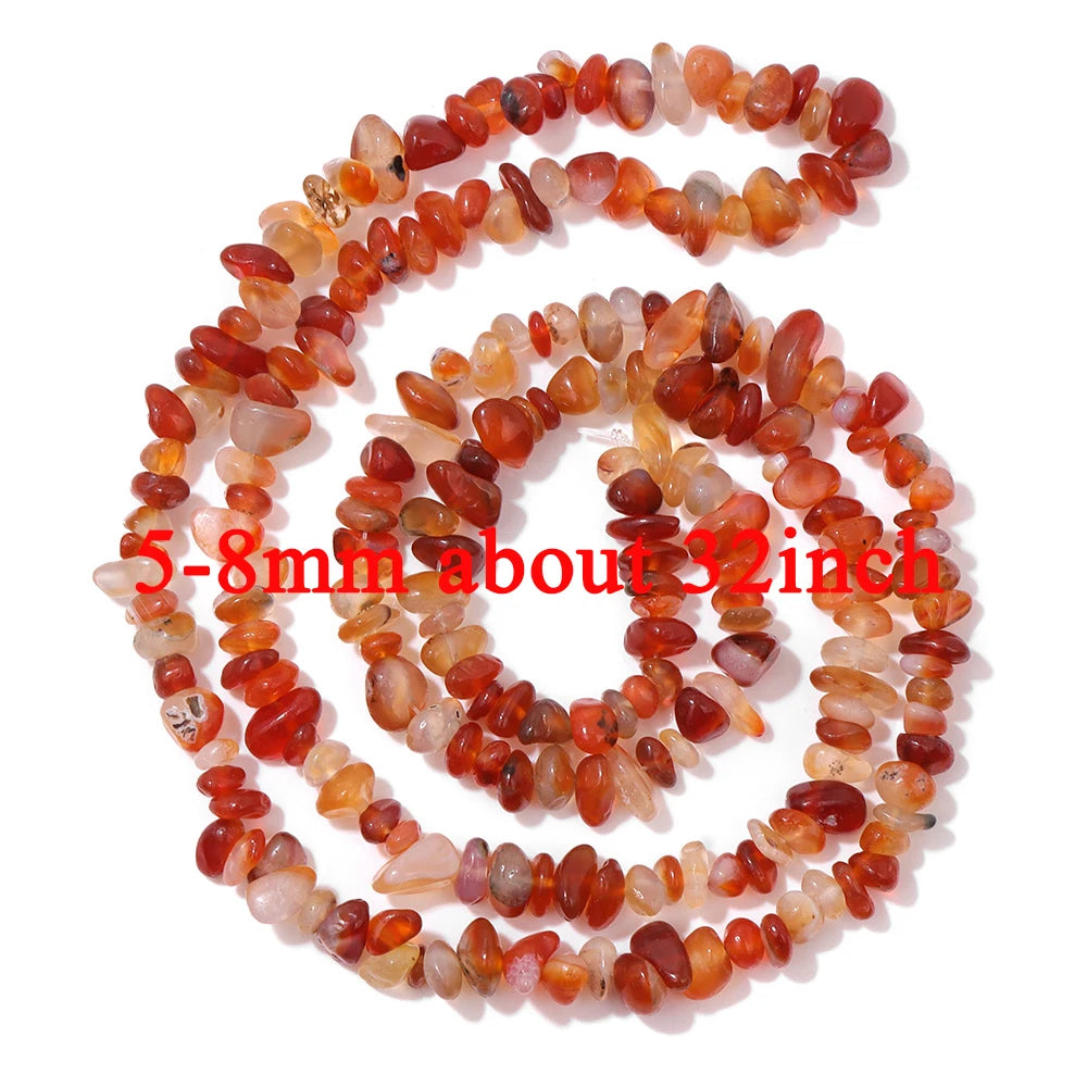 Wholesale Natural Red Carnelian Stone Bead Round Rondelle Coin Agat Loose Spacer Beads For Jewelry Making Bracelet Necklace DIY