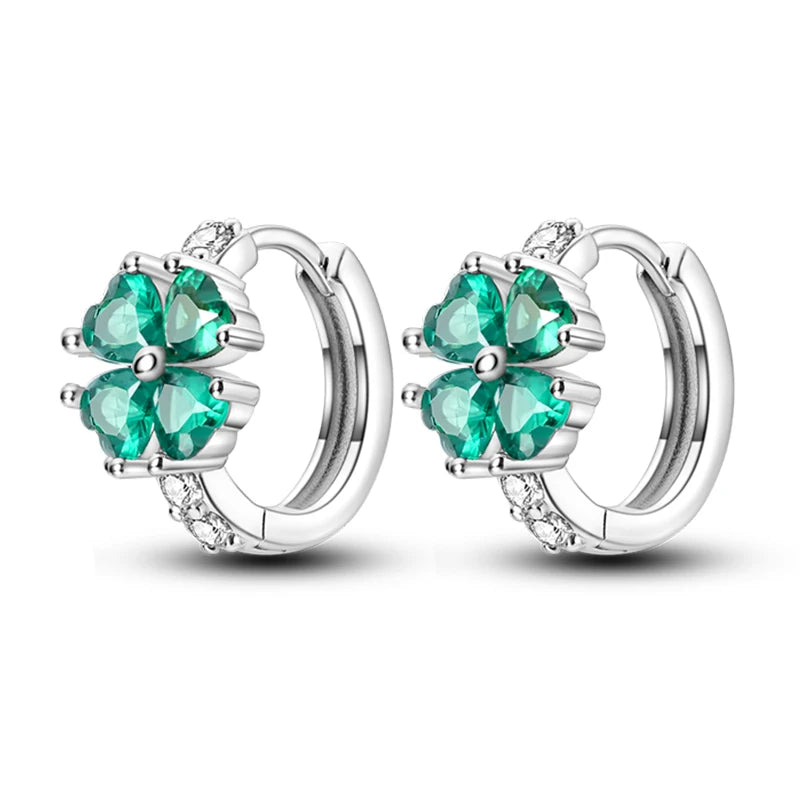 Springtime Earrings For Women 925 Silver Plated Double Hoop Butterfly Bees Ladybird Insect Earrings Party Jewelry Birthday Gifts