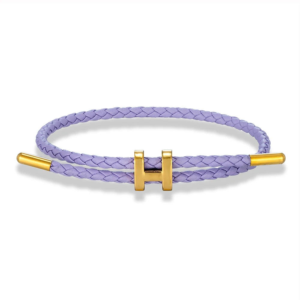 MKENDN Adjustable 3mm Red Braided Leather Bracelet for Men & Women Stainless Steel Jewelry Classic Simple Unisex Couple Gift