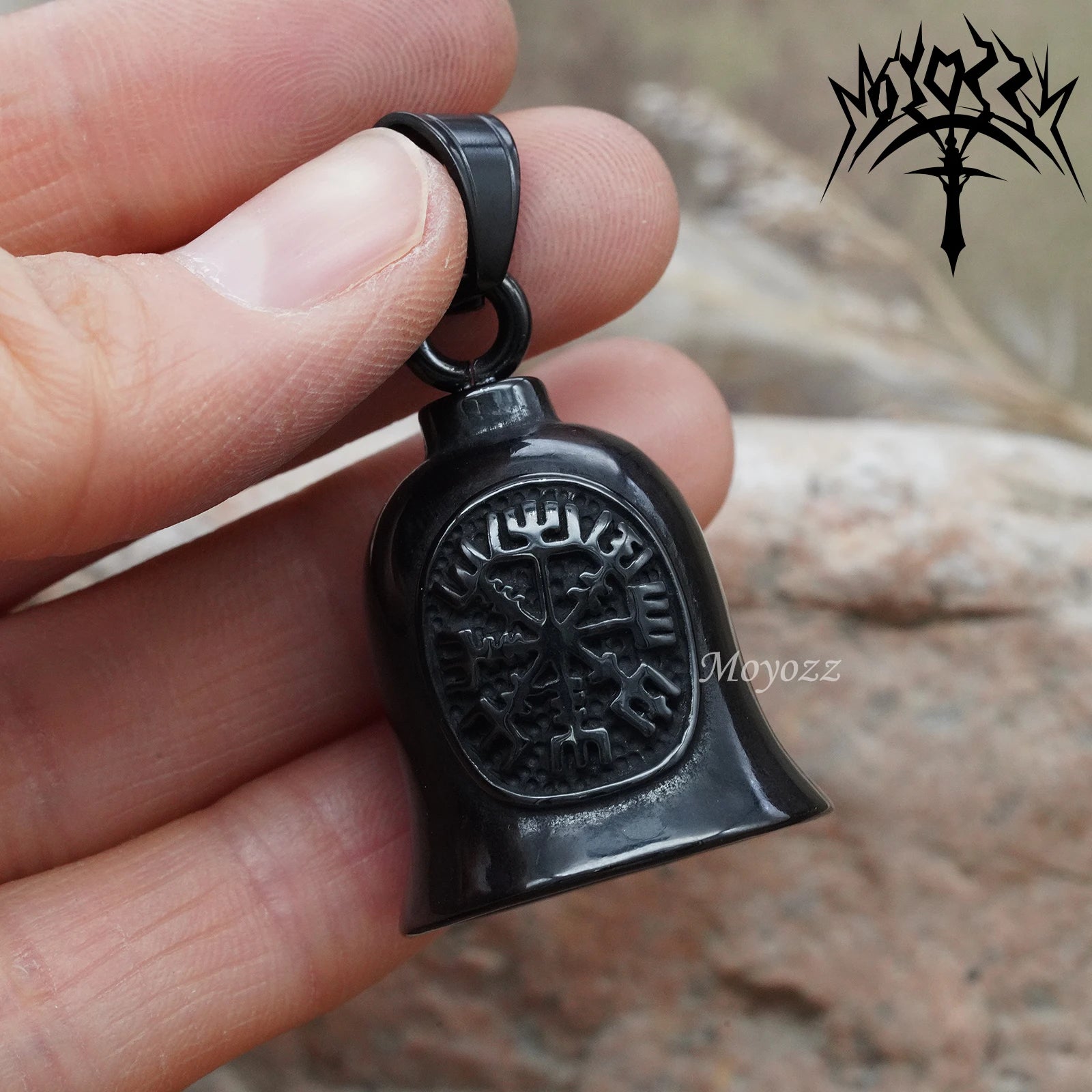 Hand Rune Bell Norse Viking Rune Compass Bell
