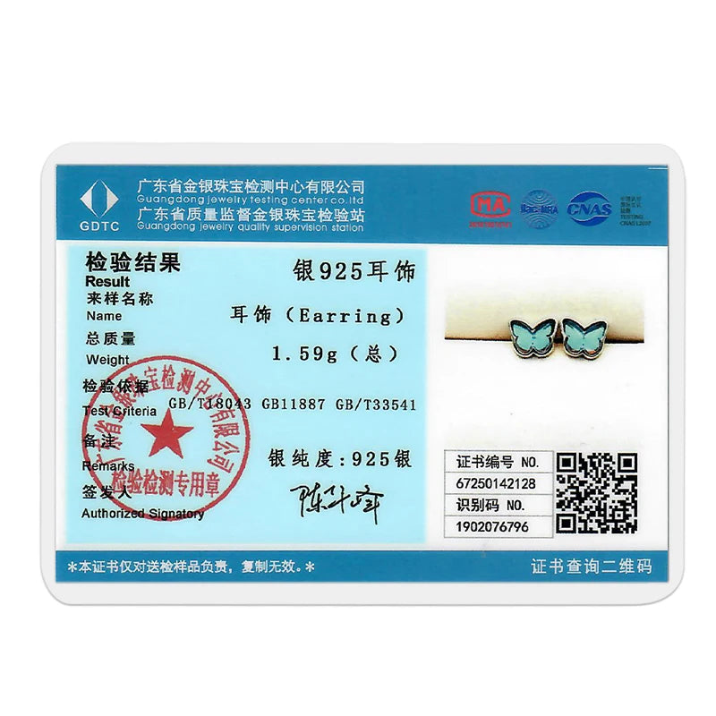 Crystal Zircon 100% 925 Sterling Silver Earrings Butterfly Zirconia Silver Stars Stud Earrings For Women Sterling Silver Jewelry