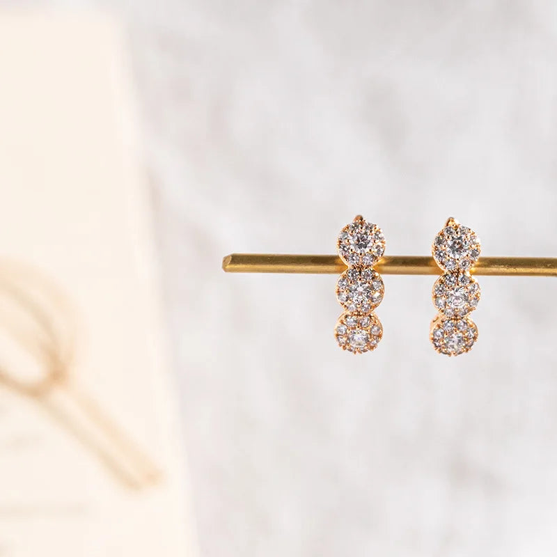 585 rose gold earrings Diaspore Gemstone Earrings for Women Solid 18k gold Created Color Change Earrings Wedding Fine Jewelry