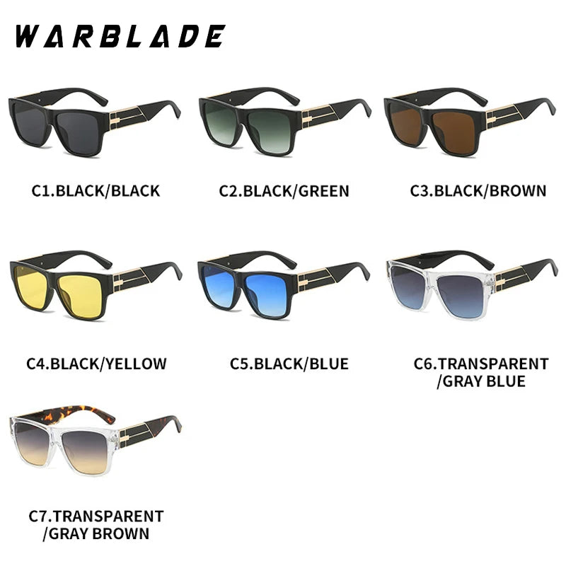 2025 Trend Fashion Classic Metal Square Sunglasses  Luxury Brand Design Men Vintage Sun Glasses Women Shades UV400 Oculos De Sol