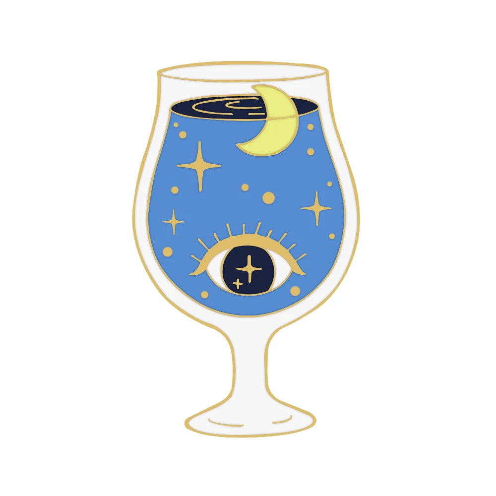 More Blue Starry Sky Enamel Pin Beatiful Drift Bottle Brooches Kid Backpack Decoration Jewelry Space Lover Collection Badge Pin