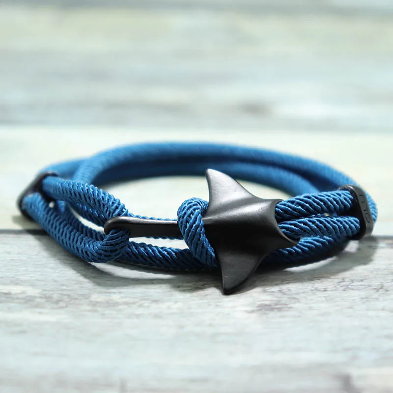 Bohemia Manta Rays Bracelet Men Marine Life Nautical Braslet Mulrilayer Rope Braclet Animal Jewelry Wristband Beach Accessories