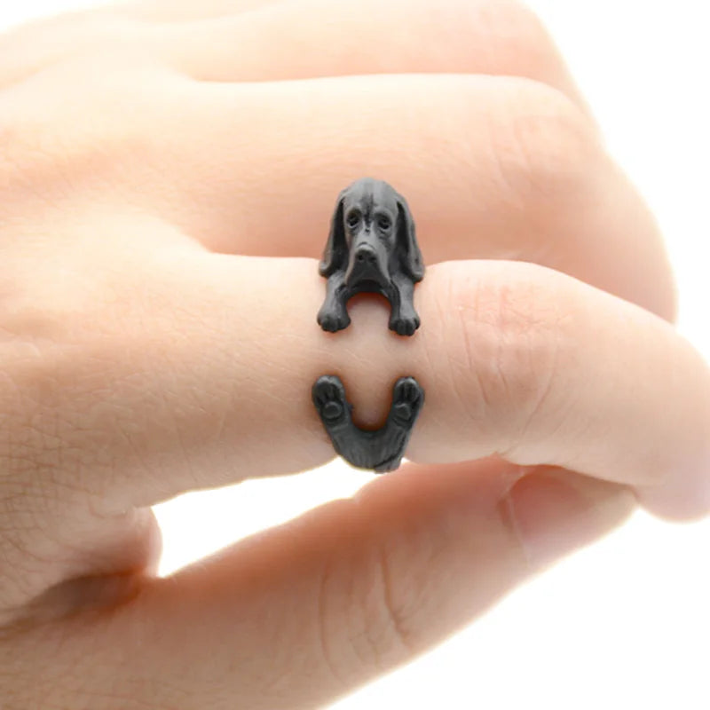 Vintage Bichon Dog&Schnauzer&Greyhound Love Pet Ring Women Boho Poodle Anel Masculino Rings For Men Jewelry Women Anillos Bijoux