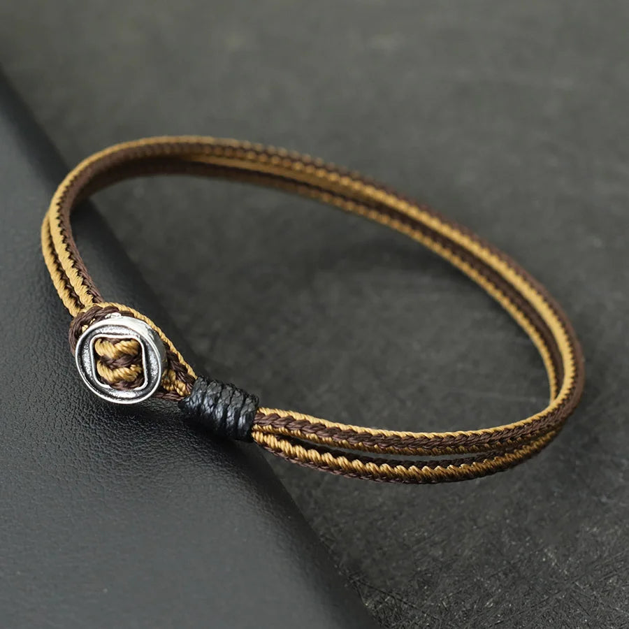 Retro Handmade Braided Rope Bracelet For Men High Quality 2mm Ethnic String Braslet Lucky Chinese Red Thread Braclet Homme Joias