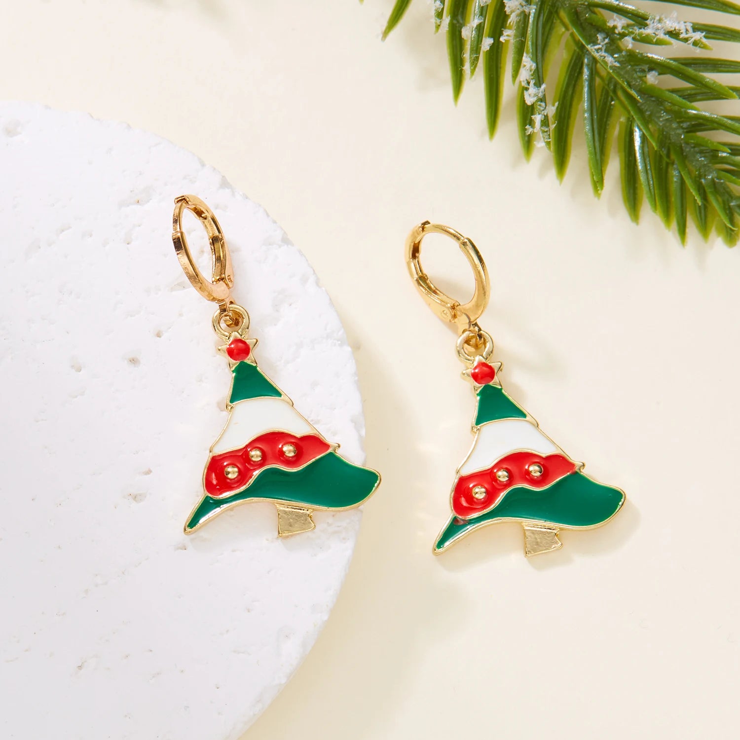 Christmas Asymmetrical Dangle Earrings For Women Santa Claus Christmas Tree Snowman Angel Zircon Pendant Earring Xmas Jewelry