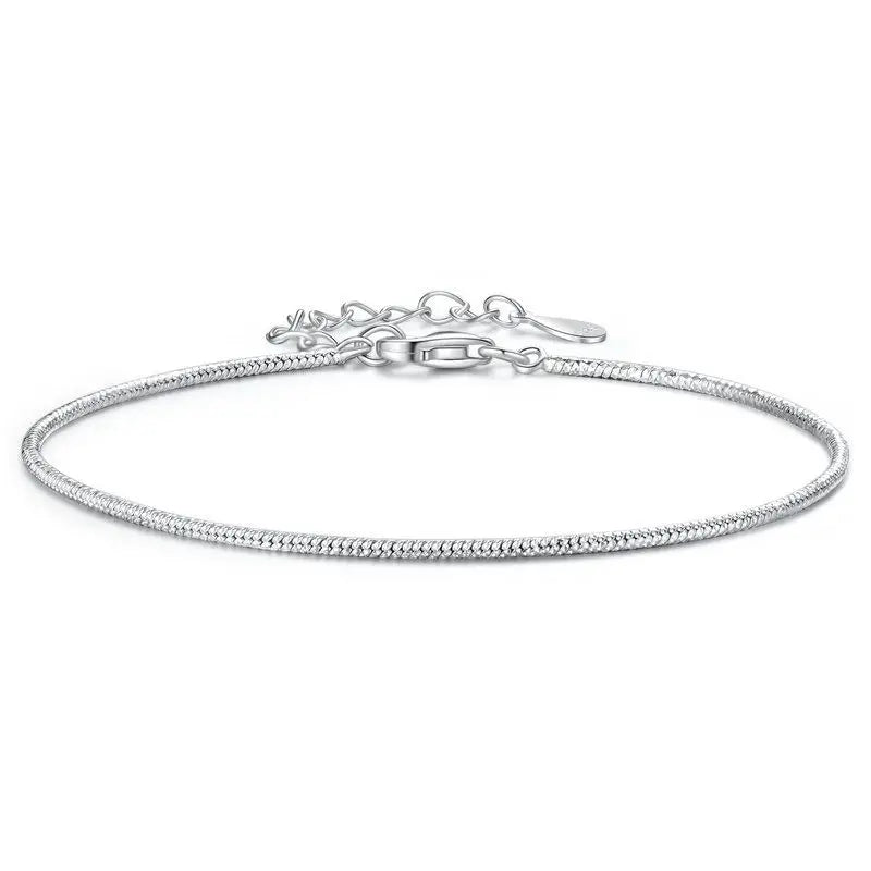 WOSTU 925 Sterling Silver Hot Selling Stacked Chain Bracelets For Women, Butterfly Heart Cross Clover Wrist Link Girl Party Gift