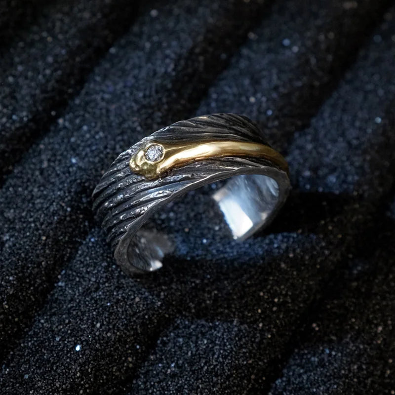 Popular Meteor Star Ring For Men Jewelry Retro Male Finger Accessories Adjustable Ring Retro Starry Sky Gift For Boyfriend