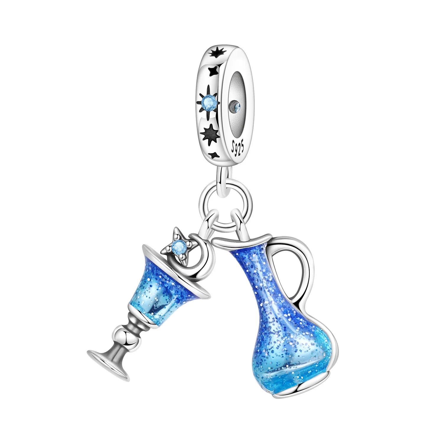 PANPOKI 925 Sterling Silver Chocolate Love Cake Pendant Beads Original Pendants Bracelet Charm Jewelry Party DIY Trendy Gift