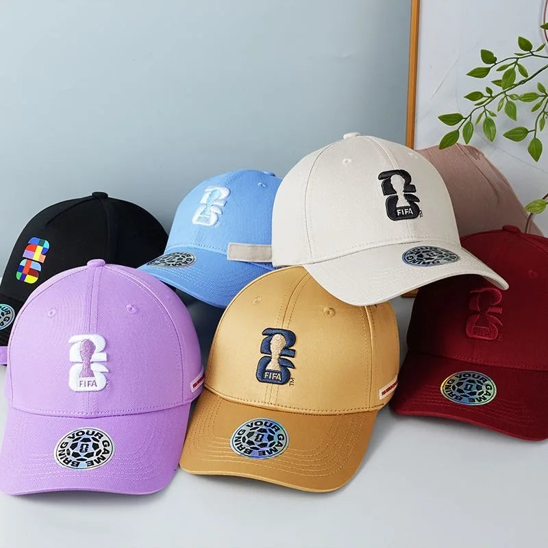 FIFA 2026 World Cup Denim Baseball Cap Bucket Hat Large Head Circumference Sun Protection Face Slimming Unisex Sports Hat