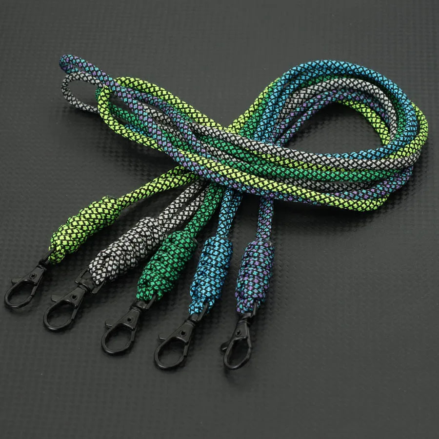 Handmade Paracord Keychain Mobile Phone Student Card Lanyard Mountaineering Survival Key Ring Elderly Anti Slip Hanging Rope