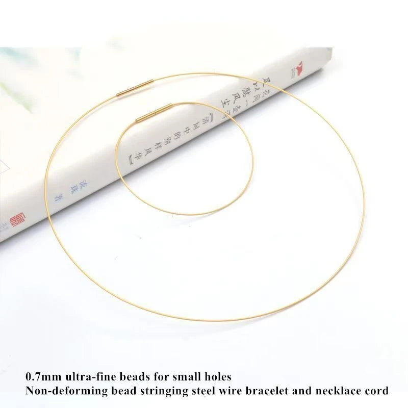 MKENDN Waterproof Non-fading Steel Wire Rope Necklace For DIY Pendant Jewelry Making Accessories for Men Women Gifts