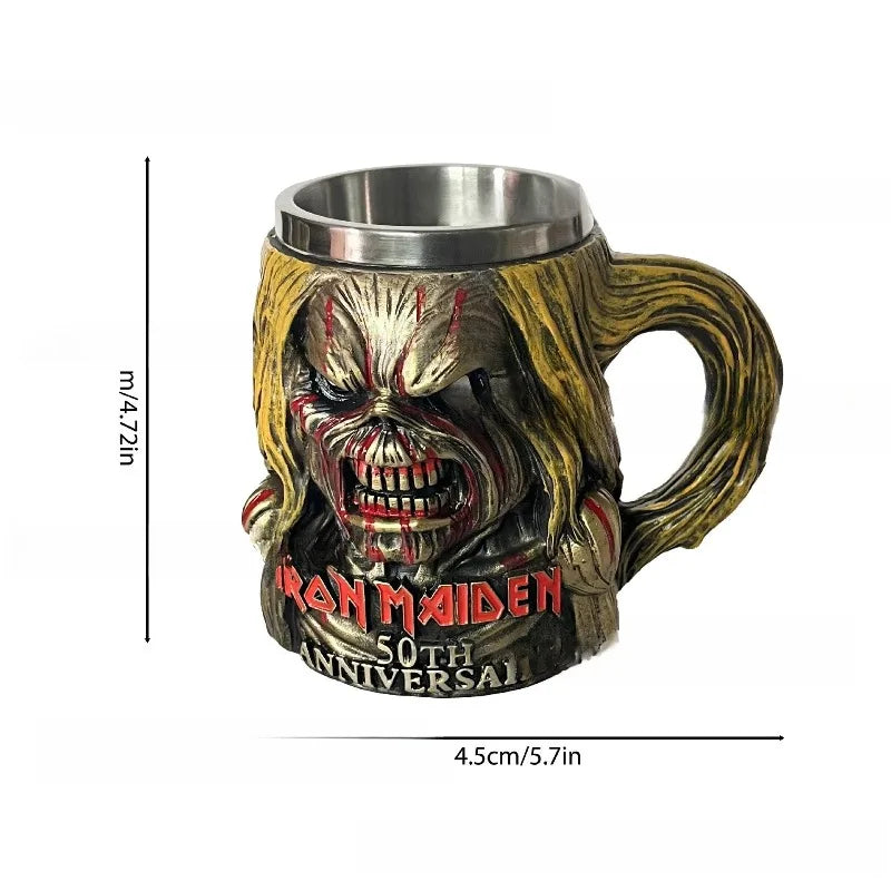 Iron Maiden 50th Anniversary Iron Maiden Coffee Cup Stainless Steel Mark Cup Decoration