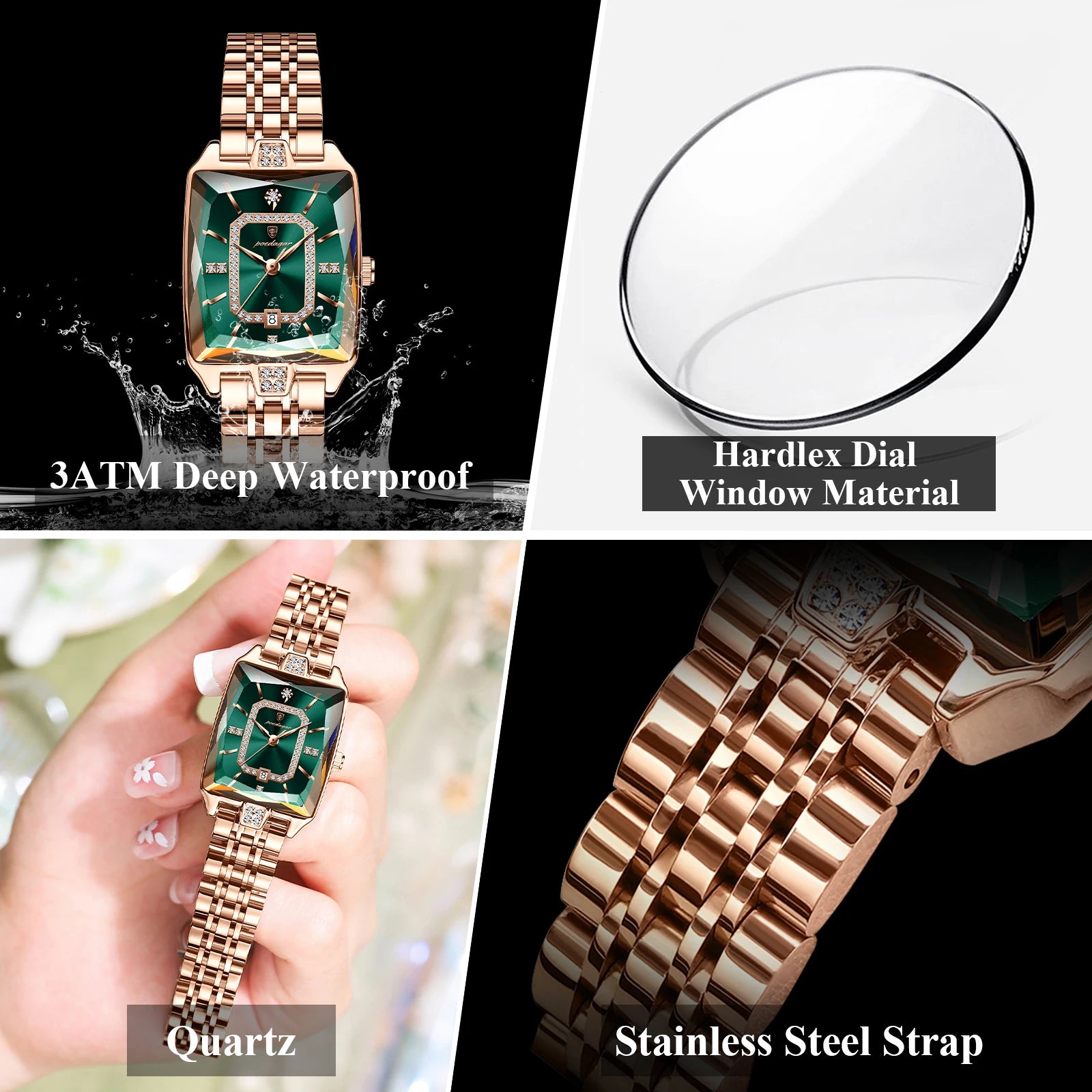 POEDAGAR Luxury Watch For Woman Waterproof Calendar High Quality Ladies Watch Stainless Steel Quartz Women's Watches Elegant+Box - Madeinsea©