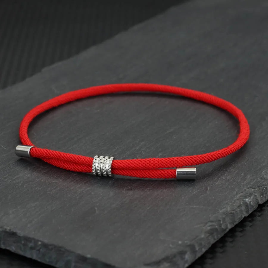 Stylish Grade A 3mm Thin Rope Bracelet Men Women Unfading Stainless Steel Charm Lucky Red Thread Braslet Friendship Braclet Gift