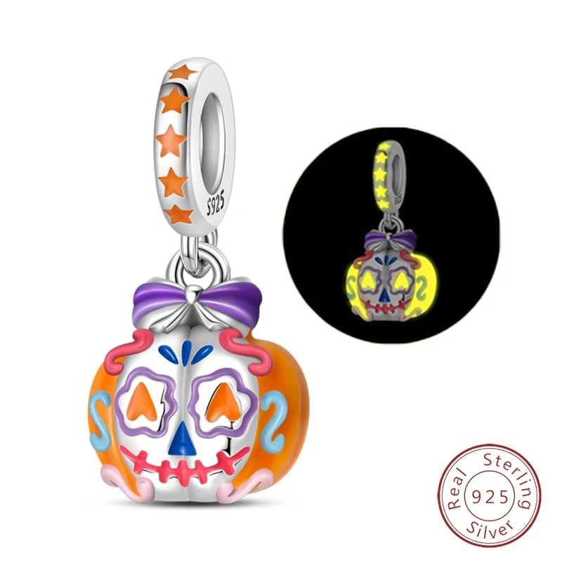 Halloween 925 Sterling Silver Design Charms Beads Pendants Suitable for Original Bracelet DIY Exquisite Making Jewelry