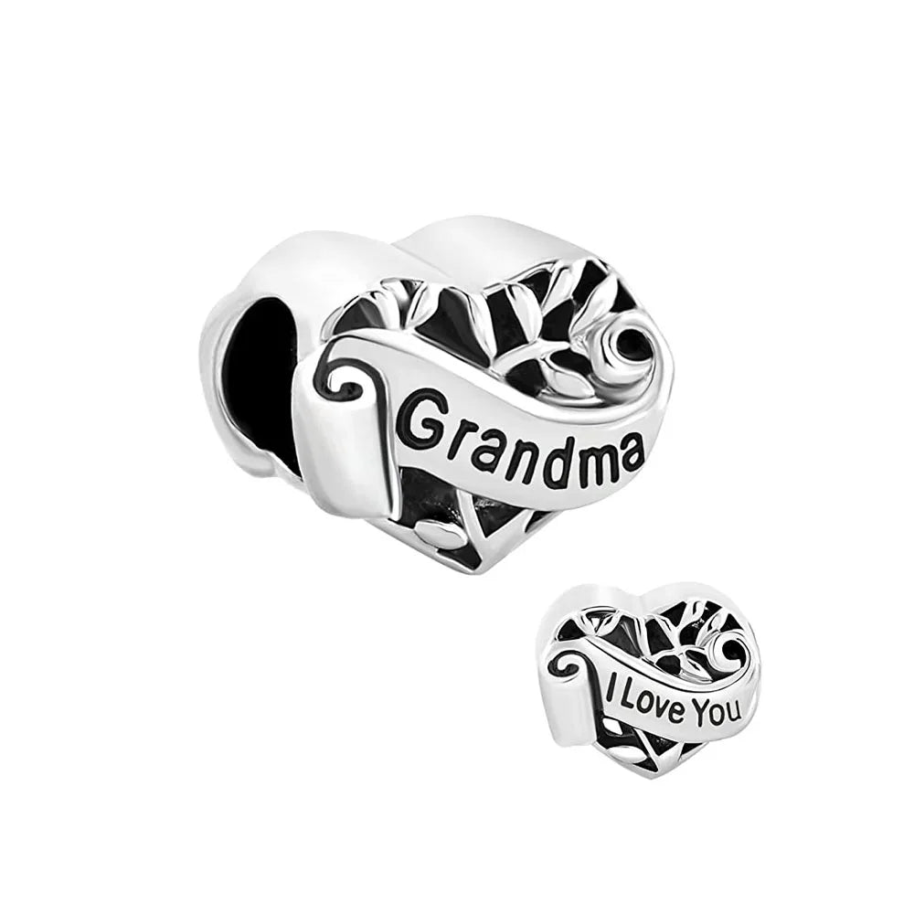 2025 Europe NEW 925 Sterling Silver Family Charm Dangle Pendant Bead Fit Women Original Bracelet Jewelry For Gift Mom Brother