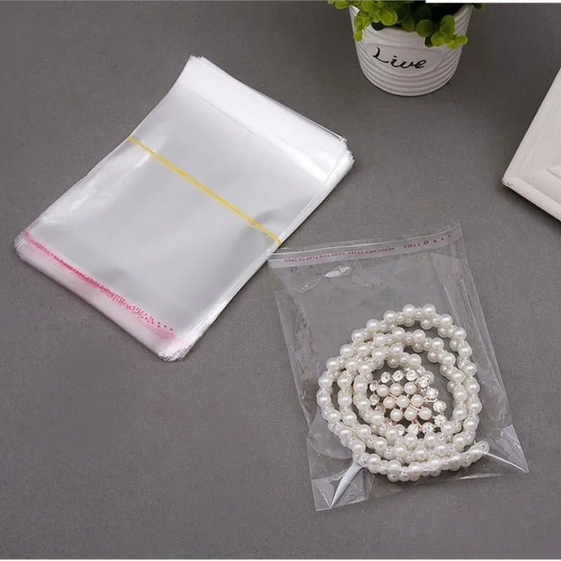 Sachets en plastique OPP transparents et auto-adhésifs, 60 tailles, pour emballage de bijoux, cadeaux, biscuits, bonbons, sachets en cellophane