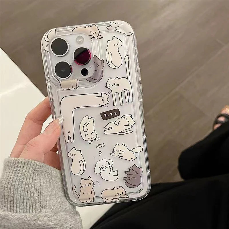 Summer Cartoon Turtle Pattern Case For iPhone 17 16 15 14 7 8 Plus XR 14 13 Pro Max 13 12 16E 17 Air Soft Silicone Clear Cover