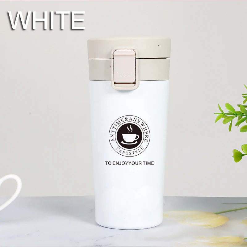 0.5L Thermal Mug Double Wall 304 Stainless Steel Coffee Cup Vacuum Flask Thermos Water Bottle Tea Coffee Leak-proof Thermos Mug