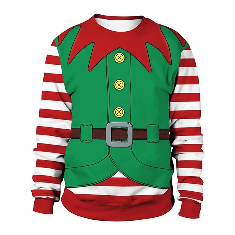 Christmas Fake Lapel Ugly Sweater For Men Hot Popular Loose Pullover Sweatshirt Festival Party Unique Gift Xmas Sweaters 2026
