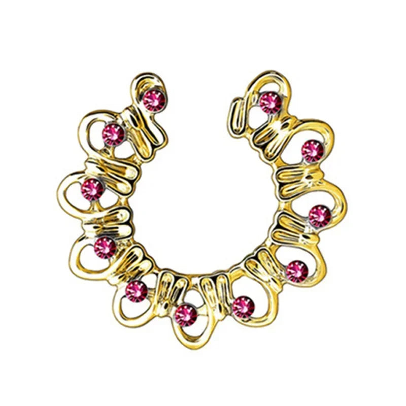 2PC Stainless Steel Fake Nipple Piercing Set Heart Sexy Crystal Nipple Ring Lot Piercing Body Jewelry Pack