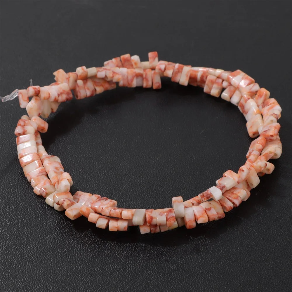 2x5mm Natural Two Hole Stone Bead Rectangle Tiger Eye Quartz Amazonite Loose Spacer Beads For Jewelry Making Bracelet Handmade