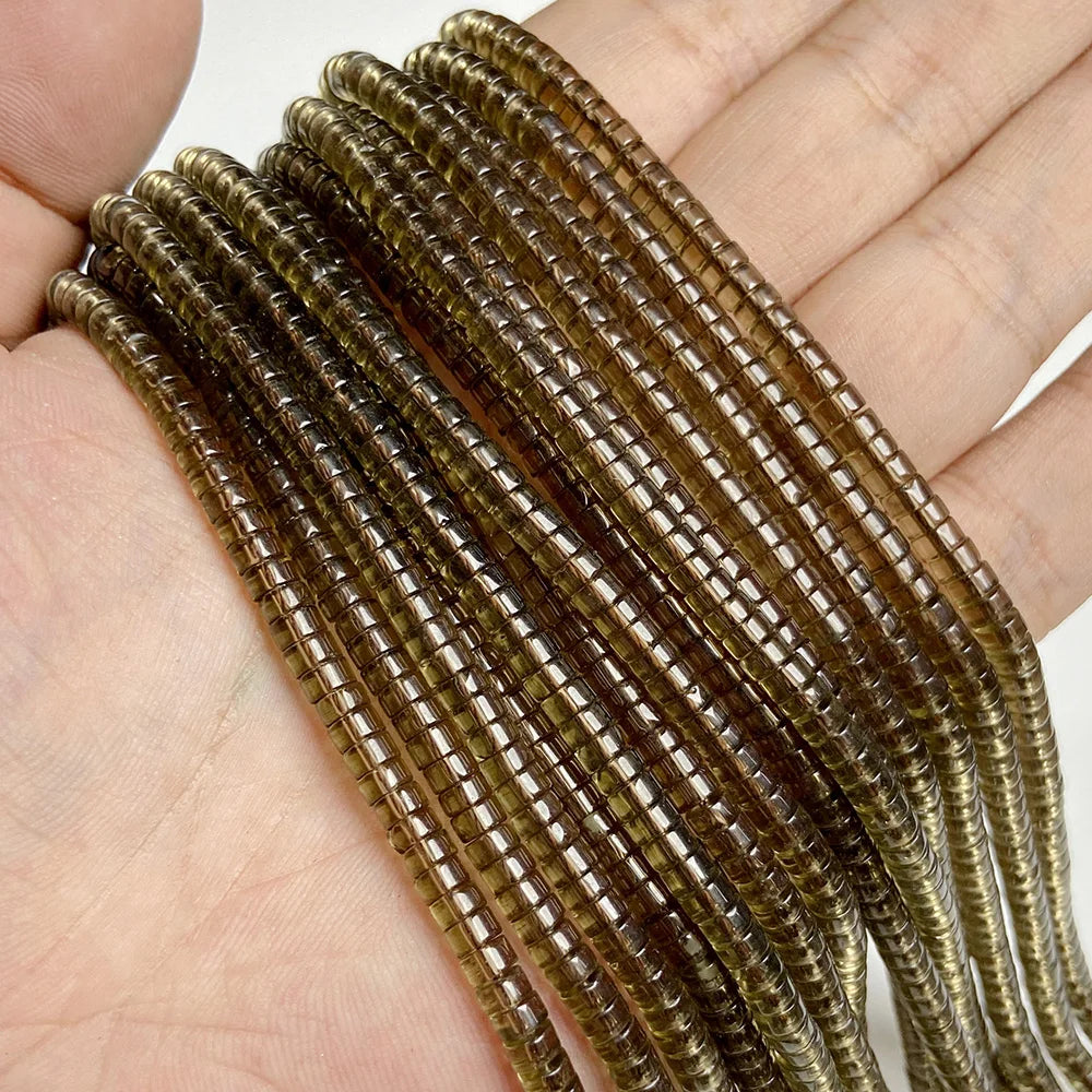 2x4mm Blue Flat Round Stone Bead Imperial Agates Jades Rondelle Loose Beads For Jewelry Making DIY Bracelets Necklace Handmade