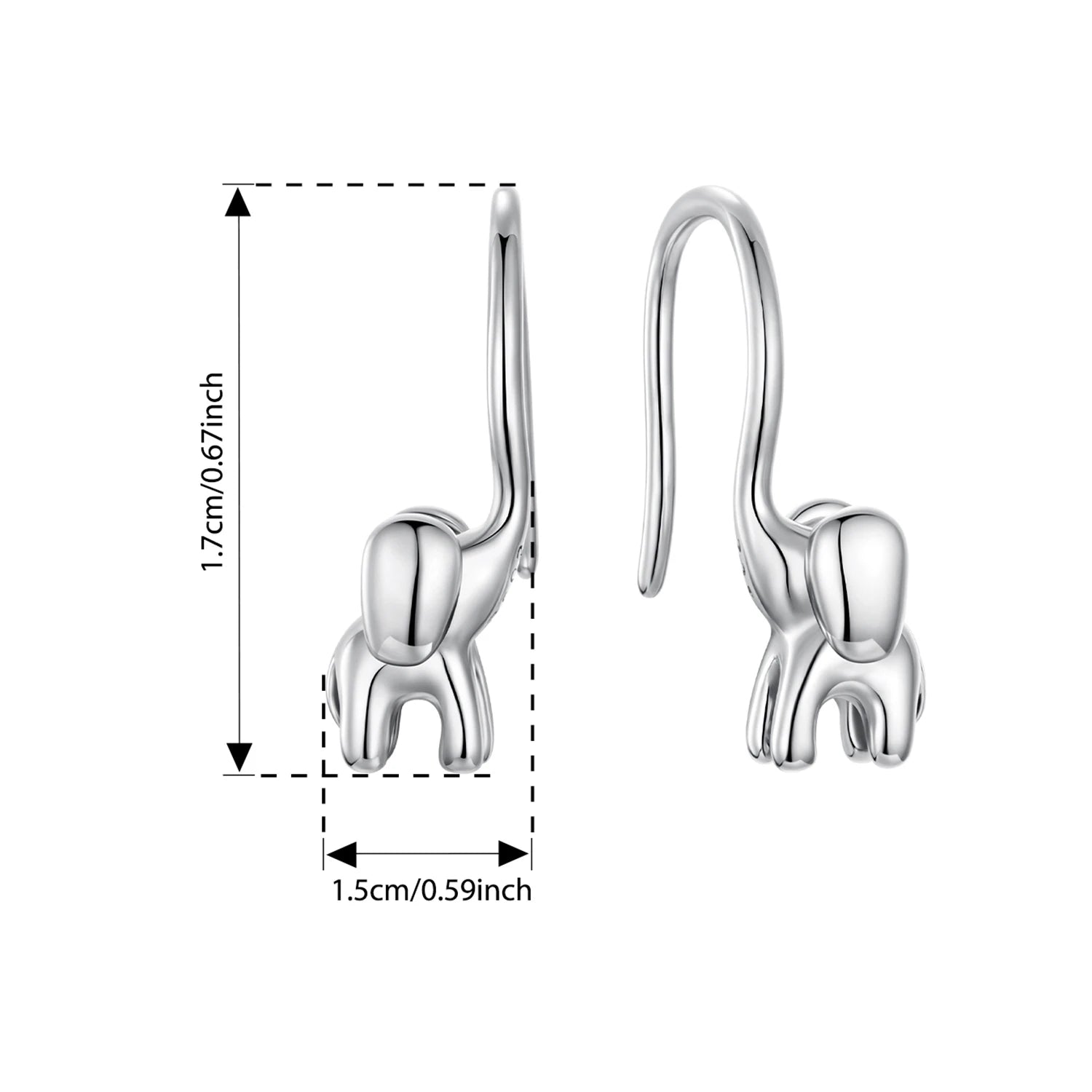 BAMOER Elefanten-Ohrhänger, Tierohrringe, oxidiert, Original, für Damen, Geschenkidee für Partys, Geburtstage, schöner Alltagsschmuck