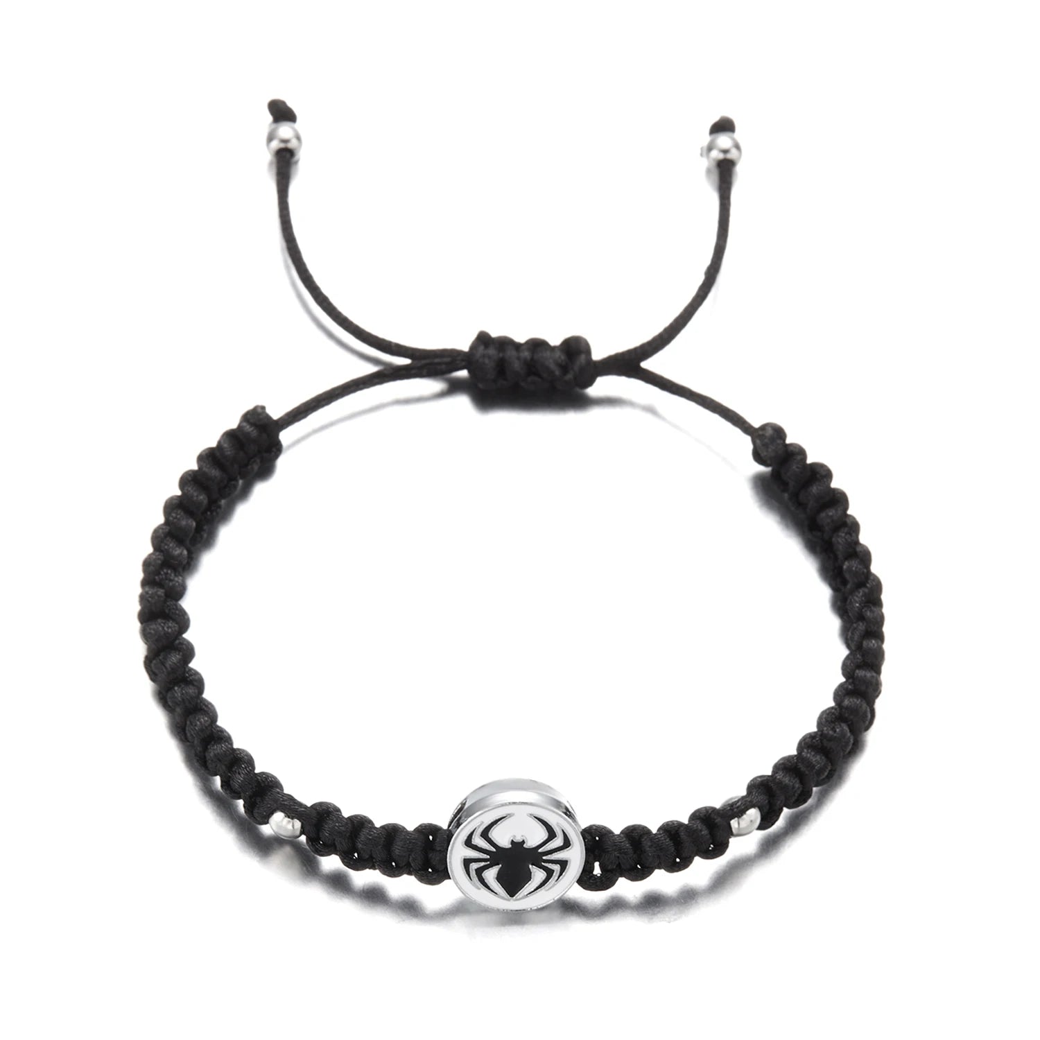 Handwoven Bat Spider Bracelet for Women Unisex Halloween Black String Rope Braided Bracelets Festival Party Jewelry Accessories