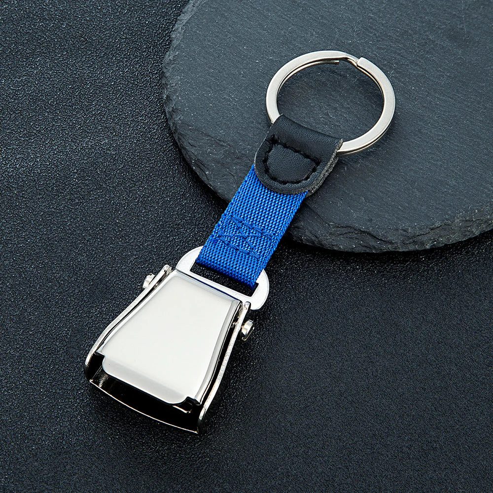 MKENDN Abnehmbarer Mini-Sicherheitsgurt-Schlüsselanhänger mit Flugzeugschnalle – ideal für Flugzeuge und Fluggesellschaften – kleines Geschenk für Luftfahrtbegeisterte
