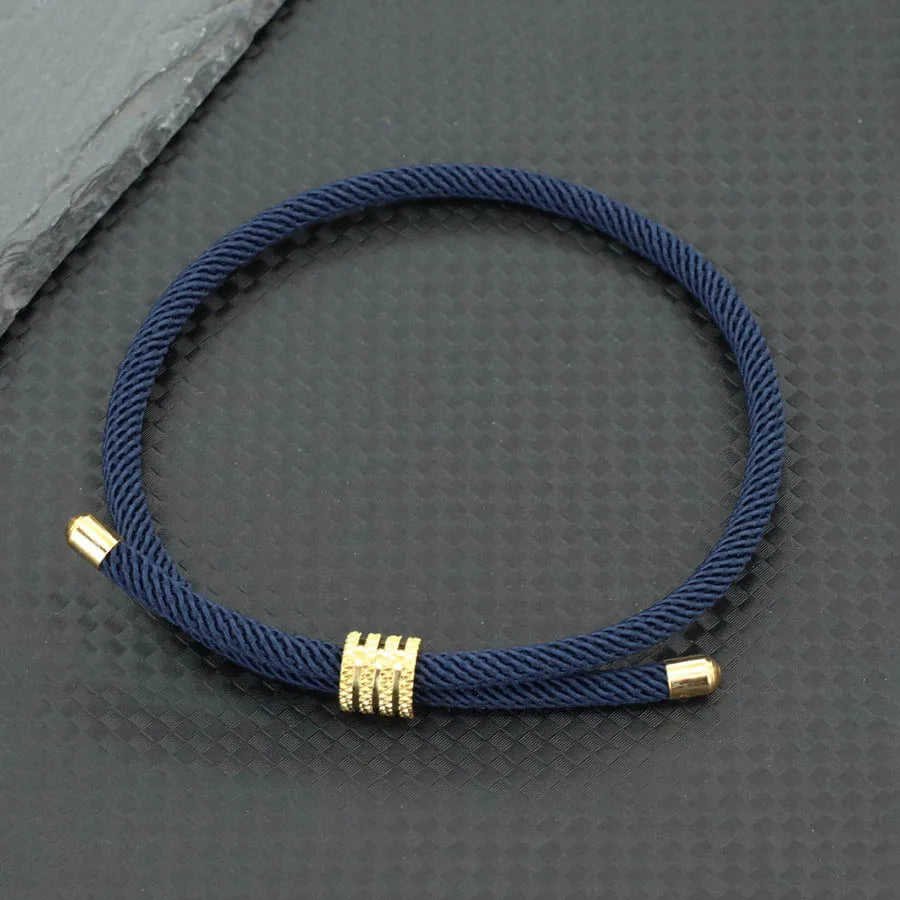 7 Colors Luxury Grade A 4mm Thread Bracelet Men Stainless Steel Buckle Outdoor Cool Riding Hand Accessories Pulseras Para Hombre