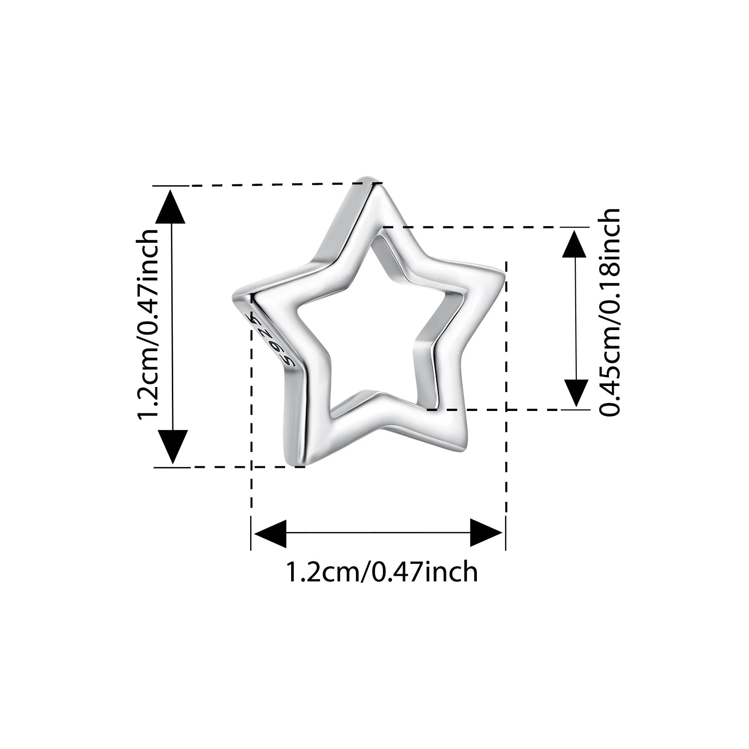 BISAER 925 Sterling Silver Heart Charm Bead Star Celtic Symbol Pendant For Women DIY Bracelet & Necklace Fine Jewelry Gift