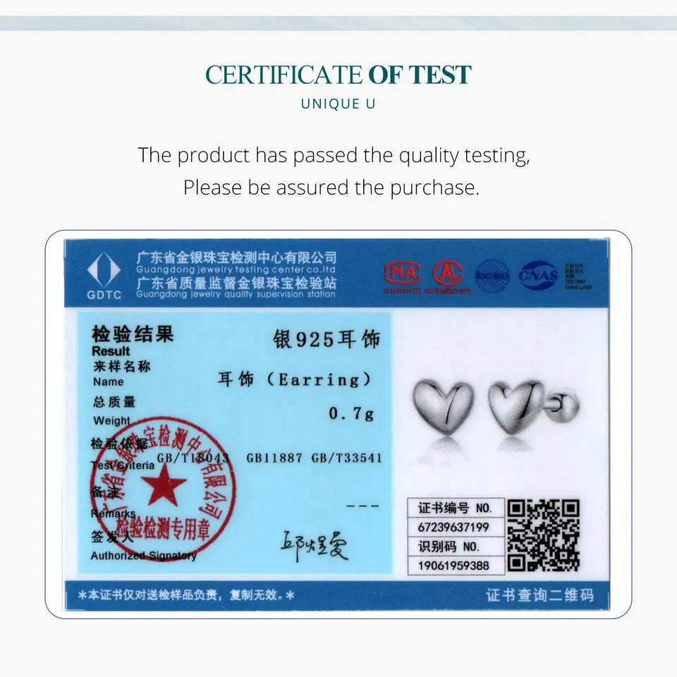 BAMOER 925 Sterling Silber Mini Herz Ohrstecker Platiniert Einfache Ohrringe für Frauen Süße Edlen Schmuck Geschenk BSE886