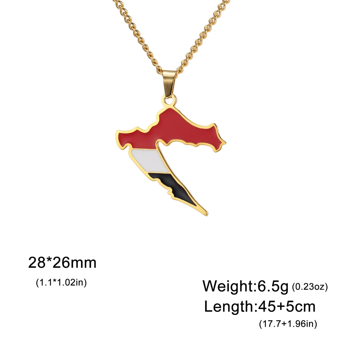EUEAVAN European Country Map Necklace Stainless Steel Drip Oil Poland France Portugal Romania Ukraine Italy Germany Flag Jewelry