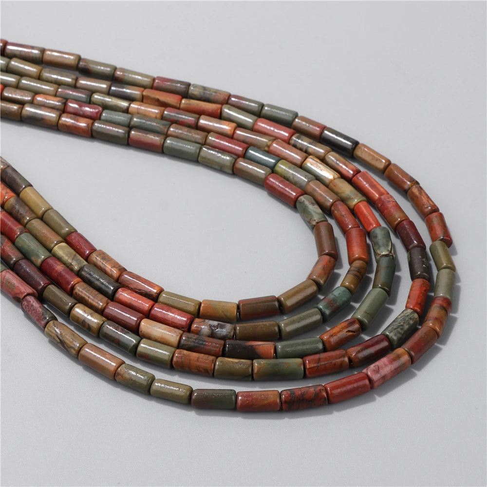 5x9mm Natural Cylinder Column Stone Bead Agat Aventurine Amethyst Jasper Quartz Loose Spacer Beads DIY Necklace Earring Bracelet