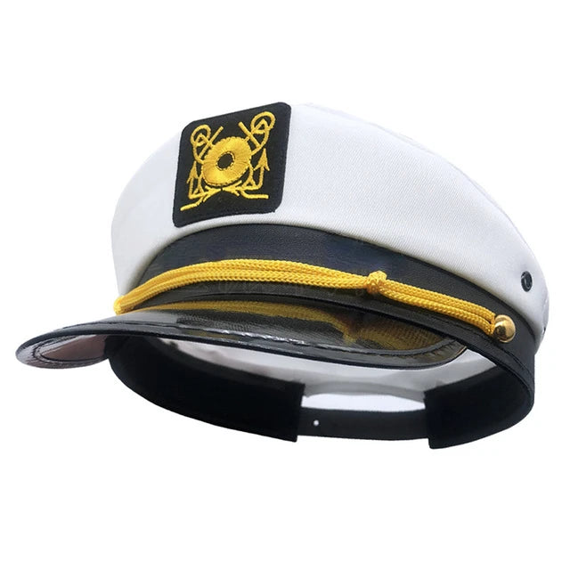 Adult Yacht Military Hats Boat Skipper Ship Sailor Captain Costume Hat Adjustable Cap Navy Marine Admiral For Men Women