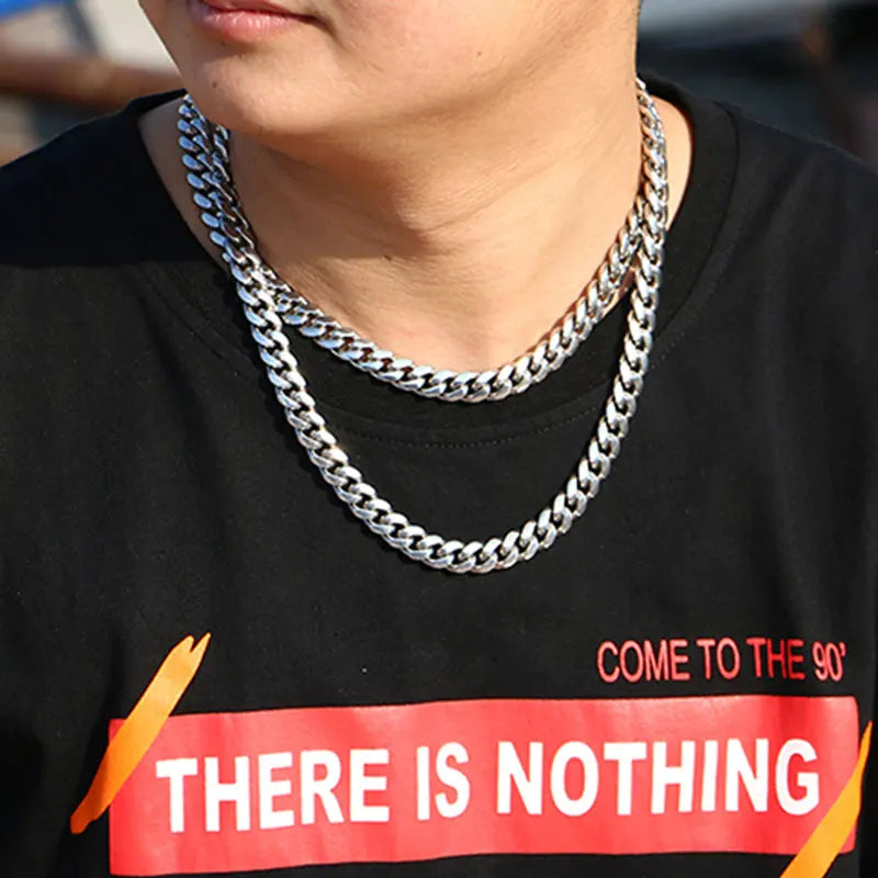 High Quality 6mm Unisex 925 Silver Cuban Chain Necklace For Men Hip Hop Jewelry