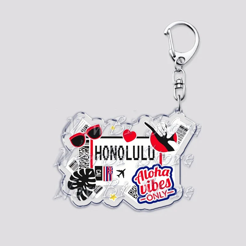 Hot Boarding Pass Keychains for Accessories Bag  NEW YORK TOKYO SEOUL PARIS LONDON Travel Souvenir Tickets Keyring Friends Gifts