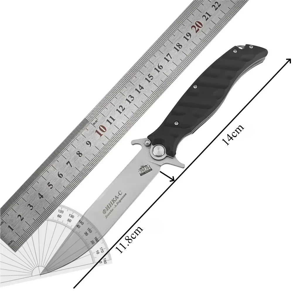Russian HOKC Utility Folding Knife D2 Blade G10 Handle Pocket Portable liner lock Tactical Survival Hunting Rescue EDC knife - Madeinsea©