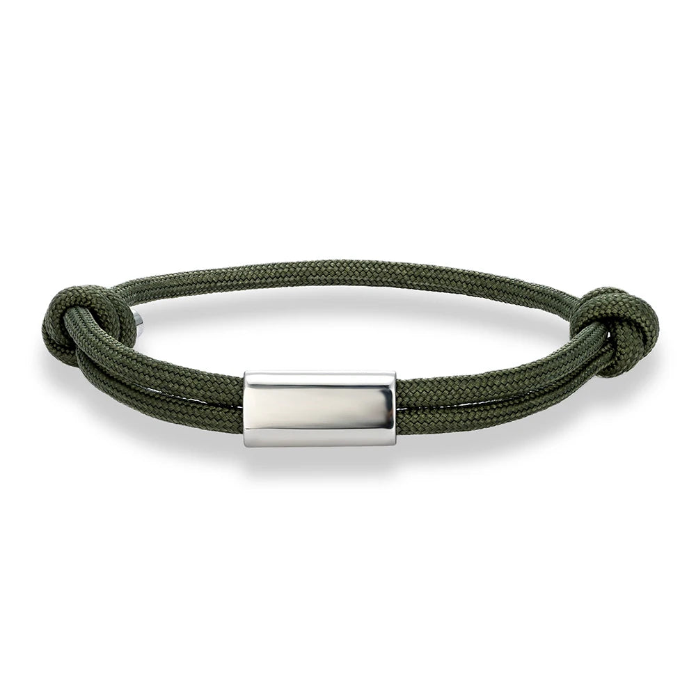 MKENDN Personalized Sailing Rope Bracelet Engraved Name Waterproof Cord Men Women Camping Jewelry Gift