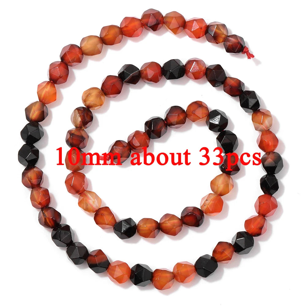 Wholesale Natural Red Carnelian Stone Bead Round Rondelle Coin Agat Loose Spacer Beads For Jewelry Making Bracelet Necklace DIY