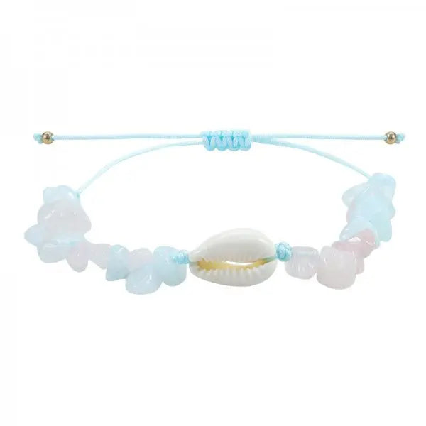 Bohemian Sea Shell Beads Bracelets For Women Handmade Irregular Stone Beaded Bangles Beach Party Friendship Jewelry Gift