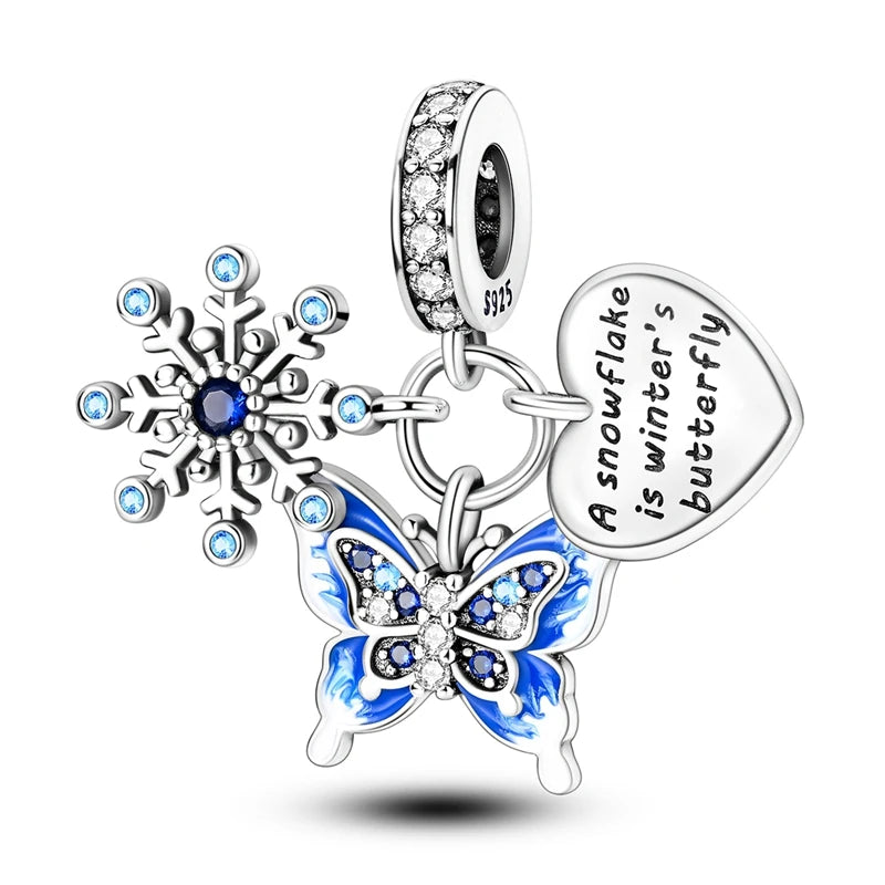 New 925 Sterling Silver Charms Beads Snowman Christmas Halloween Charm Pendent Fit Original Charm Bracelet Women Jewelry Gift - Madeinsea©