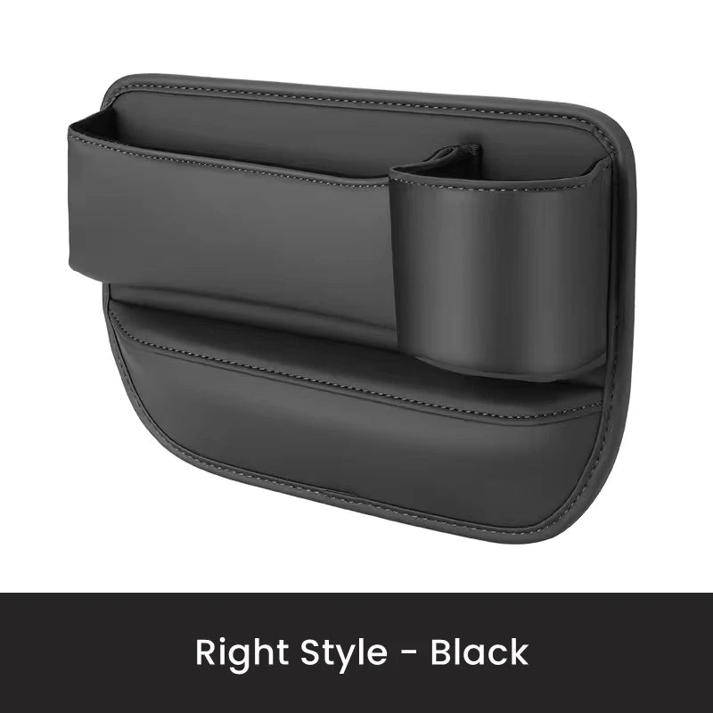 Car Seat Gap Filler Automotive Seat Leather Storage Box with Cup Holder Universal Seat Gap Organizer Adjustable Seat Storage Box - Madeinsea©