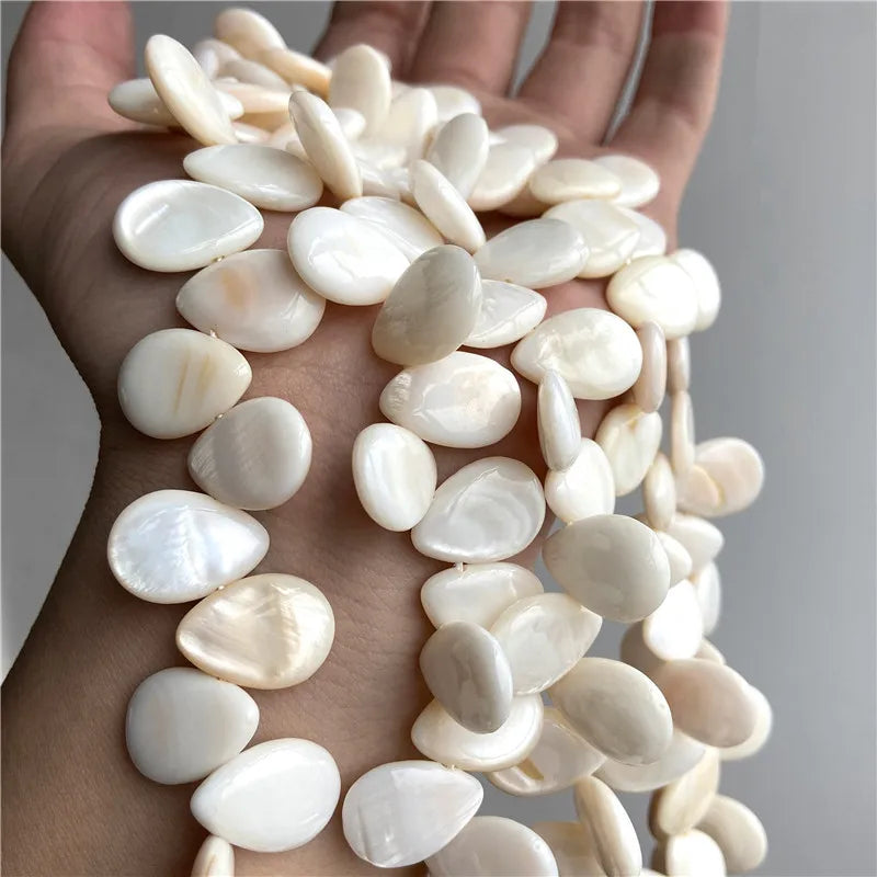 100% Natural Shell Beads White Mother Of Pearl Heart Oval Star Butterfly Irregular Shape Charms Bead For Jewelry Making DIY 15"
